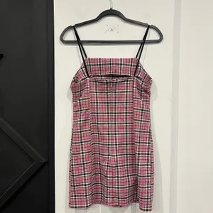 Urban Outfitters Pink Plaid Dress Y2K Size Medium thumbnail 3