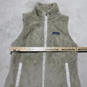Patagonia Fleece Vest Women's SZ L Beige Sleeveless Full Zip Los Gatos Pile thumbnail 4