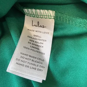 Lulus Emerald Green V-Neck Fit and Flare Mini Skater Dress NWT Size Medium thumbnail 7