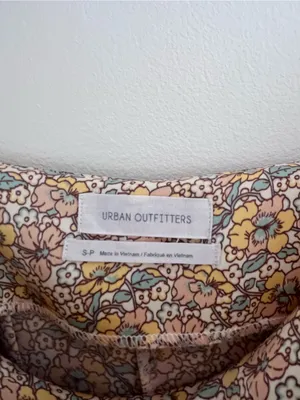 Urban Outfitters Trinity Cowl Neck Yellow Floral Slip Midi Dress - Size Small thumbnail 6