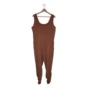 prAna‎ Railay Jumpsuit Womens L Clay Orange Sleeveless Zip Neck UPF 50 Stretch thumbnail 2