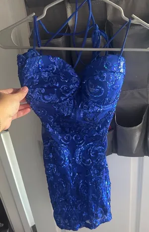 Royal Blue Hoco Dress- Size Small thumbnail 1