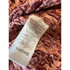 FREE PEOPLE Smock it to Me Mini Dress Puff Sleeve BOHO PRAIRIE FEMININE Size L thumbnail 5