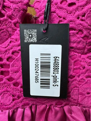 Angel Biba Embroidered Lace Top Bubble Hem Sleeveless Mini Dress Pink Small NEW thumbnail 8