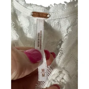 Free People Revolve Ivory Daisy Chain Medium Lace‎ Crochet Mini Dress #OP2-1 thumbnail 3