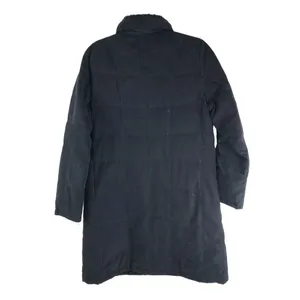 LL Bean Womens Long Parka Coat Puffer Full Zip Goose Down Insulation Black M thumbnail 2