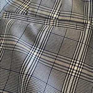 Zara Basic White, Blue & Black Plaid Dress Pants Elastic Waist Size M thumbnail 7