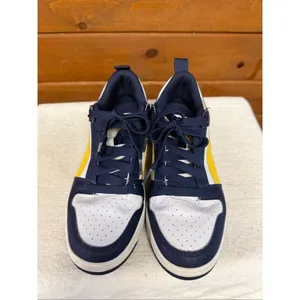 Puma Womans Rebound LayUp Lo sneakers Sz 6 Navy/Yellow/White thumbnail 6