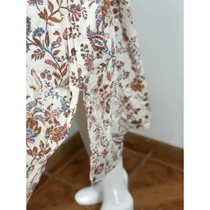 Old Navy Women’s Paisley Floral Cotton Poplin Smocked Cut-out Midi Dress Boho S thumbnail 4