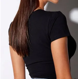 Motel Rocks Tiney Crop Tee Gemini Black Diamante thumbnail 6