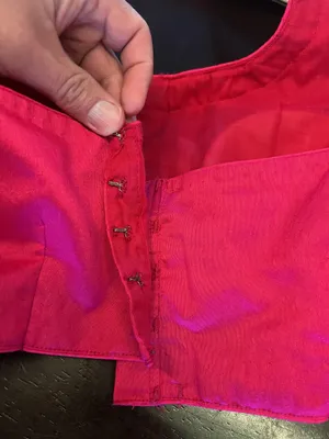 Handmade Halter Blouse Womens Med Pink Embroidered Sequin Padded Cropped Party Top thumbnail 5