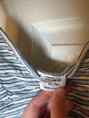 Cotton on Striped Crop Tank‎ Top thumbnail 3