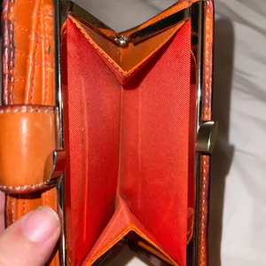 Vintage Brown Leather Wallet Genuine Leather AS IS thumbnail 4