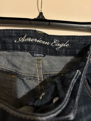 Dark wash straight leg jeans American Eagle thumbnail 4