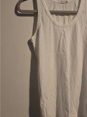 rag & bone White Ribbed High-Neck Tank thumbnail 6