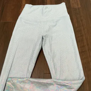 Beyond Yoga Holographic Foil Dot High Waisted Leggings Blue Silver Medium M thumbnail 2