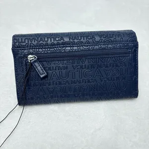 Nautica Wallet Identity Protection Navy Blue Faux‎ Leather Card Slots thumbnail 8
