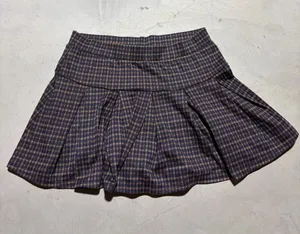 American Eagle Plaid Pleated Mini skort medium thumbnail 1