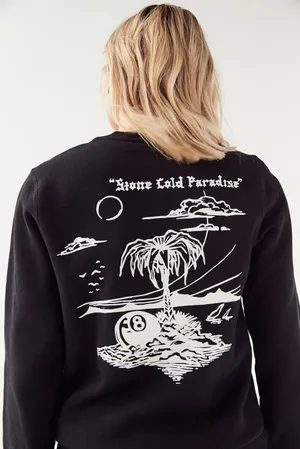 Stüssy 🆕 NWOT | Jamaica Stone Cold Paradise Crewneck Sweatshirt | Size XS thumbnail 1