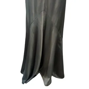 Vtg Kirna Zabete Luxury Stretch Silk Charmeuse Slip Maxi Dress Y2K Tulip Hem USA thumbnail 10