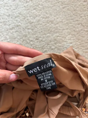 Y2K Wet Seal Gold Sequin Mini Dress thumbnail 2