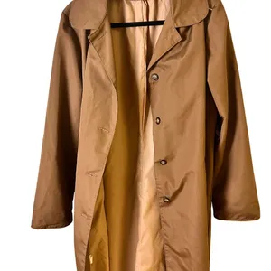Unbranded M Polyester Brown Button-Up Womens Trench Coat No Lining With Pockets thumbnail 6