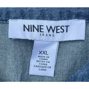 Nine West Brentwood Denim Shirt Dress XXL NWT Cotton Pockets Casual Chambray thumbnail 14