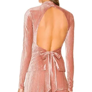 NWT Michael Costello x REVOLVE Piera‎ Top in Mauve Size Medium thumbnail 10