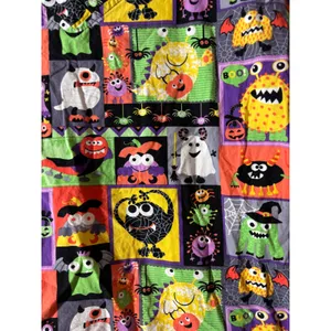 Bio Bring It On Women's Size M Halloween V-Neck Scrub Top Ghosts Monsters thumbnail 3