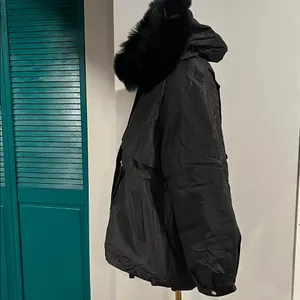NEW with tags - Black Puffer Parka w/ Detachable Faux Fur Lining + Cinch Waist thumbnail 8