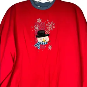 Vintage M&C Sportswear Christmas Snowman Shirt thumbnail 2