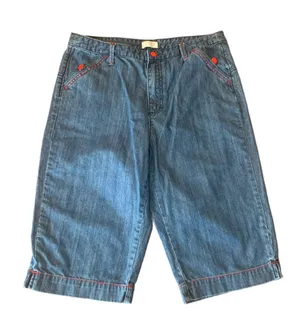 Christopher & Banks Blue Denim Bermuda Shorts Size 14 thumbnail 1