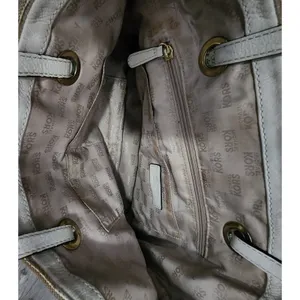 MIchael Kors Signature Jet Set Logo Canvas Shoulder Tote Bag Mocha‎ Leather Trim thumbnail 3