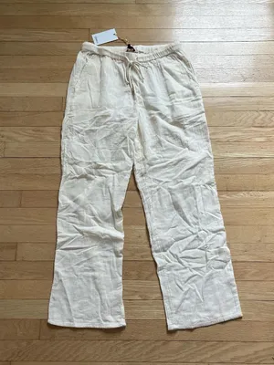 Quince Cream Wide-Leg Drawstring Pants thumbnail 2