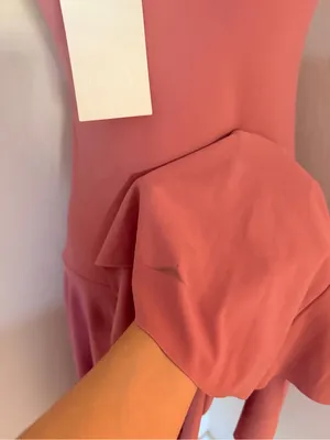 Zara Dusty Pink Asymmetrical Off-Shoulder Dress thumbnail 5