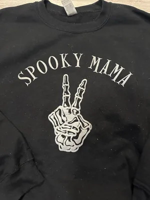 Gildan Spooky Mama Crew Neck thumbnail 2