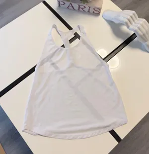 gef france "pwr mood" white racerback active tank top - size xs thumbnail 1