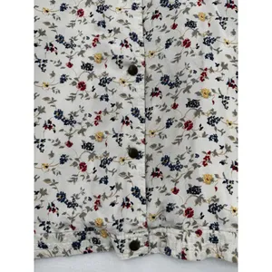 Cherokee Floral Print Utility Jacket Womens Medium Cotton Snap Front Cottagecore thumbnail 4