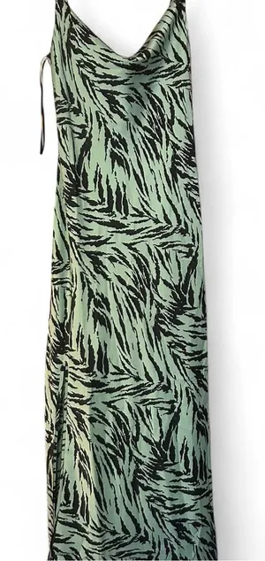 Wayf zebra/tiger mint maxi dress thumbnail 1