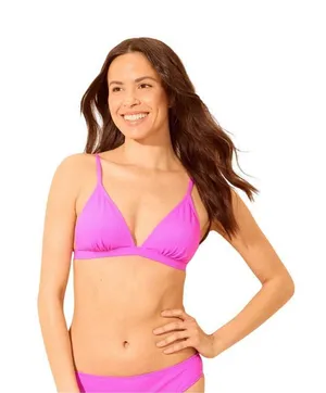 NWT Shade & Shore Womens Ribbed Triangle Bikini Top 94443819 Purple M thumbnail 1