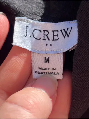 J.Crew Women’s 100% Cotton Black Long Sleeve Tissue Weight Turtleneck Size M thumbnail 2