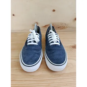 Vans Authentic Off The Wall Navy Blue Embossed Skate Shoes Men's 8.5 Women's 10 thumbnail 3