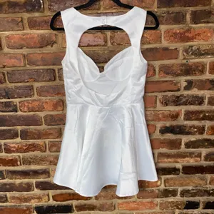 NWT Peppermayo White Candice Sleeveless Sweetheart Mini Dress Women's Size US 8 thumbnail 5