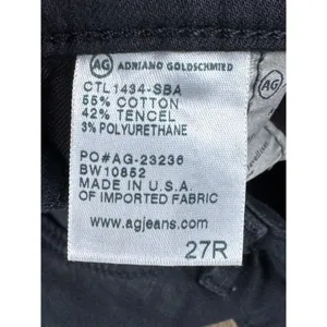 AG Adriano Goldschmied The Prima Mid-Rise Cigarette Jean Black 27R Designer Slim thumbnail 5