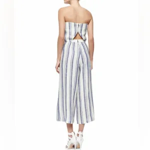 Alice + Olivia‎ Lucie Strapless Wide-Leg Linen Jumpsuit Size 2 thumbnail 2