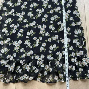 ASOS Emory Park Dark Ditzy Floral Print Maxi Dress Size Large Long Sleeve thumbnail 10