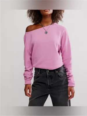 NWOT Free People We The Free Jess Long Sleeve - orchid combo - XL thumbnail 5