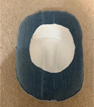 Denim patchwork cowboy hat Blue thumbnail 4