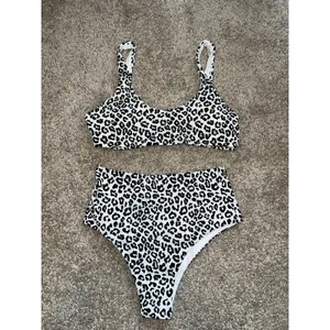 Buff Bunny Leopard Print Bikini Xsmall Black Size XS thumbnail 3