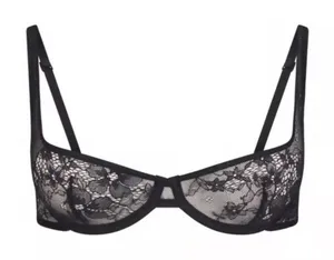NWT Skims Ultra Fine Lace Half Cup Demi Underwire Bra thumbnail 1